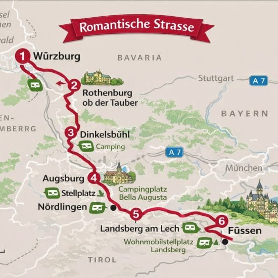 Romantische Strasse rute