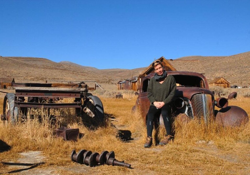 Dorte fra Autocampers.dk i dejlige Bodie, hvor tiden har stået stille i snart 100 år.